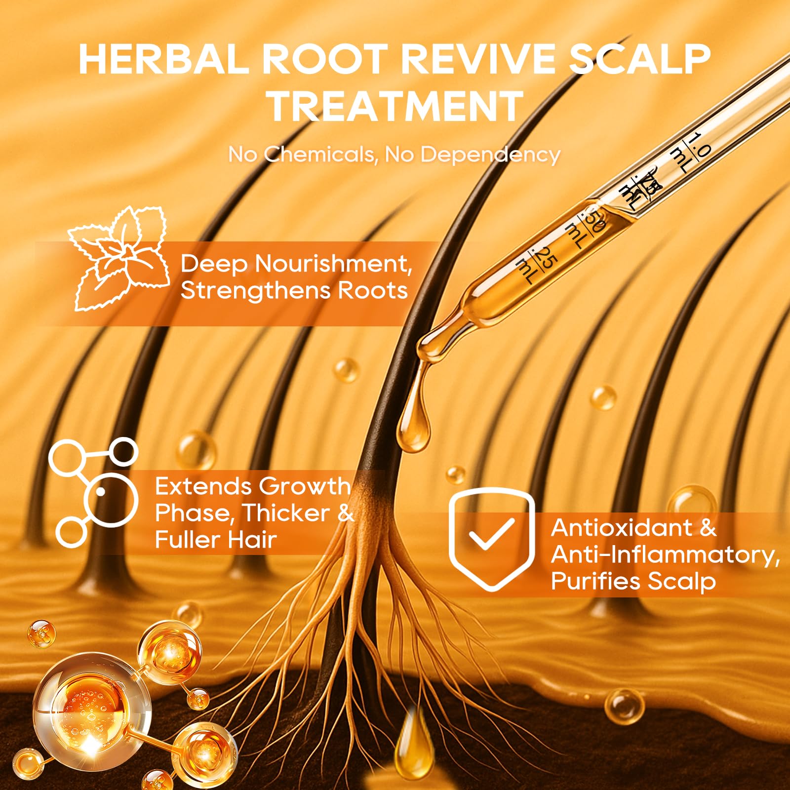 Folivive Women’s Hair Growth Serum Oil – 100% Natural Herbal Follicle Serum