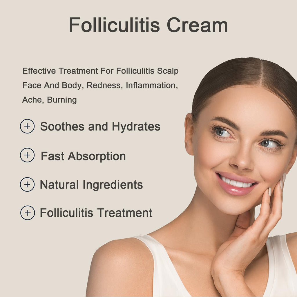 Folliculitis Cream – Effective Folliculitis Treatment for Scalp, Face & Body | 1.42 Oz