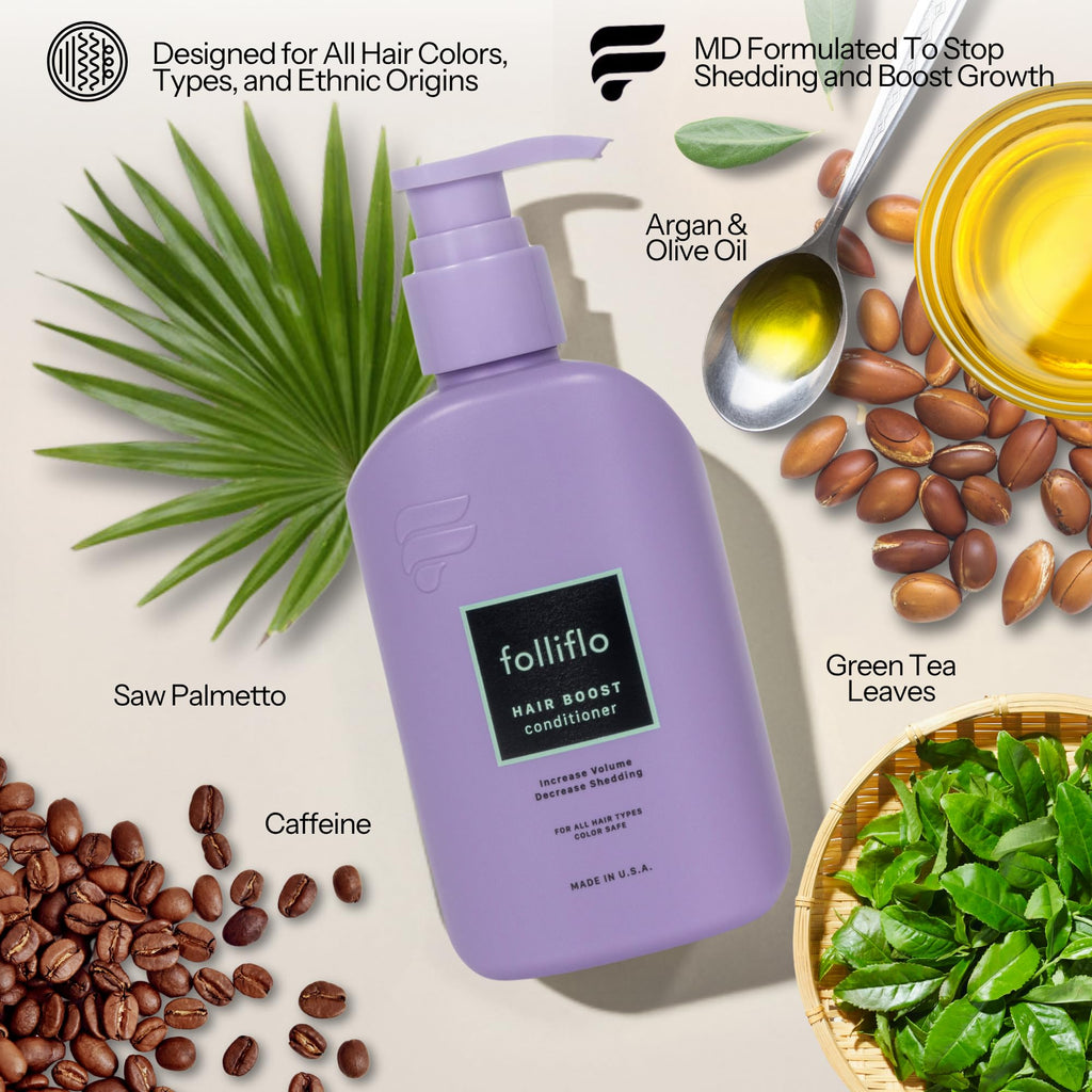 Folliflo Hair Boost Conditioner – Thicker-Looking Hair & Scalp Care | Daily Use Formula (Up to 90 Day Supply)