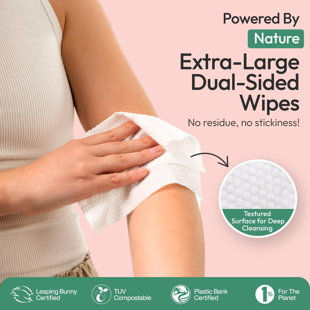 FOMIN Travel Deodorant Wipes – 30 Count Variety Pack | pH Balanced, Hypoallergenic, Plastic-Free