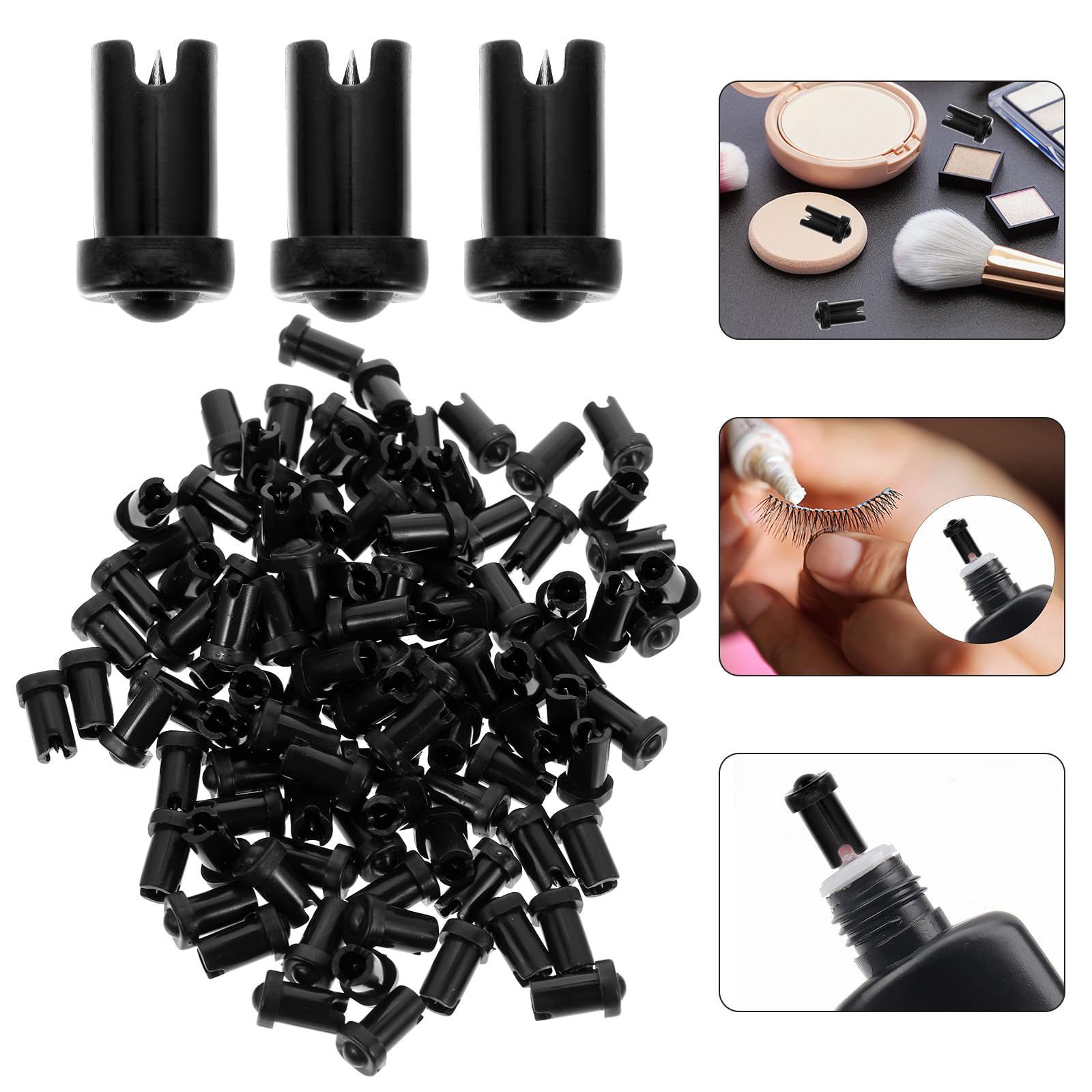 FOMIYES 100pcs Glue Bottle Anti-Blocking Needle Lash Tools for Lash Extensions
