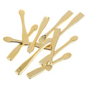 FOMIYES 50 Pcs Eye Cream Spatula – Gold Plastic Spatulas for Skincare, Hygienic & Travel-Friendly