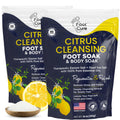 FOOT CURE Citrus Detox Foot Soak – Epsom & Dead Sea Salts (16 oz x 2)