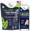 Foot Cure Tea Tree Foot Soak & Callus Remover Gel Kit — Extra Strength Pedicure for Tired Feet