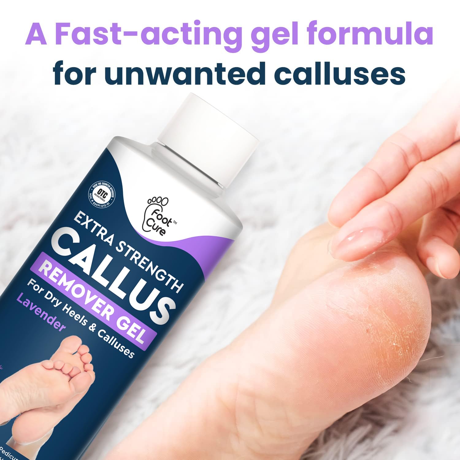 FOOT CURE Lavender Foot Soak & Callus Remover Gel Kit | Extra-Strength Foot Care for At-Home Pedicures