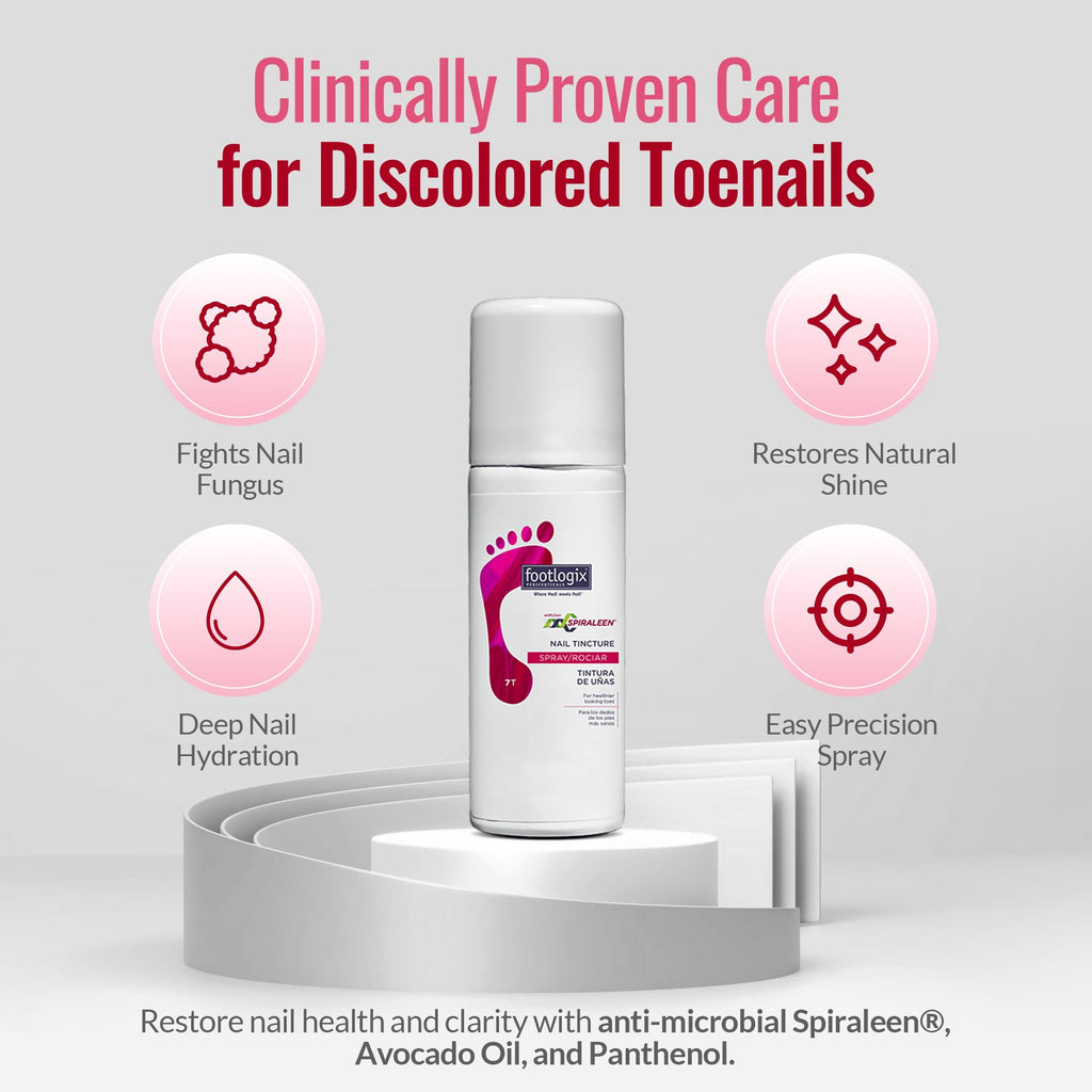 FOOTLOGIX Nail Tincture Spray with Spiraleen – 1.69 Fl Oz