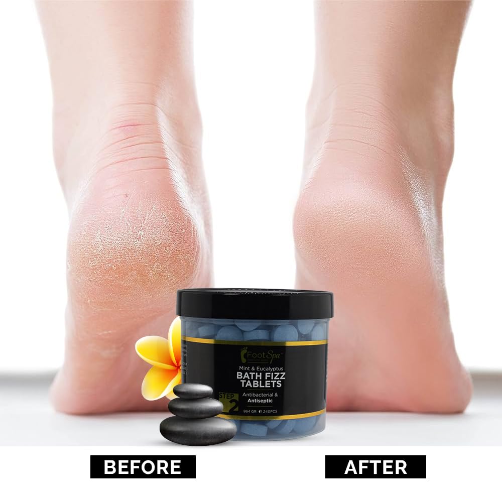 FOOTSPA Bath Fizz Mint & Eucalyptus – Relaxing Aromatherapy, 42 oz