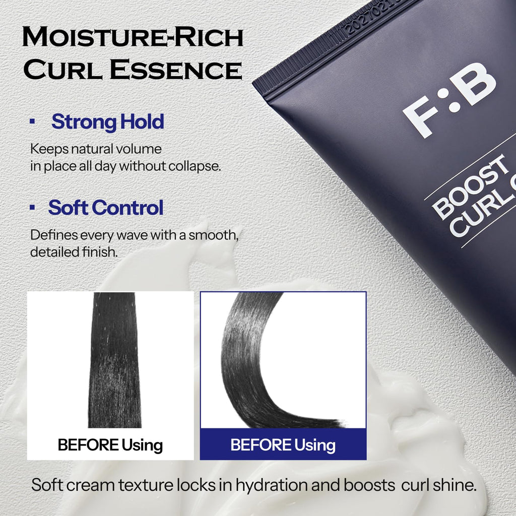 FORBEAUT Boost Curl Cream – Award-Winning Keratin & Grain Curl Cream for Men, Bouncy Waves & Strong Hold, 150ml