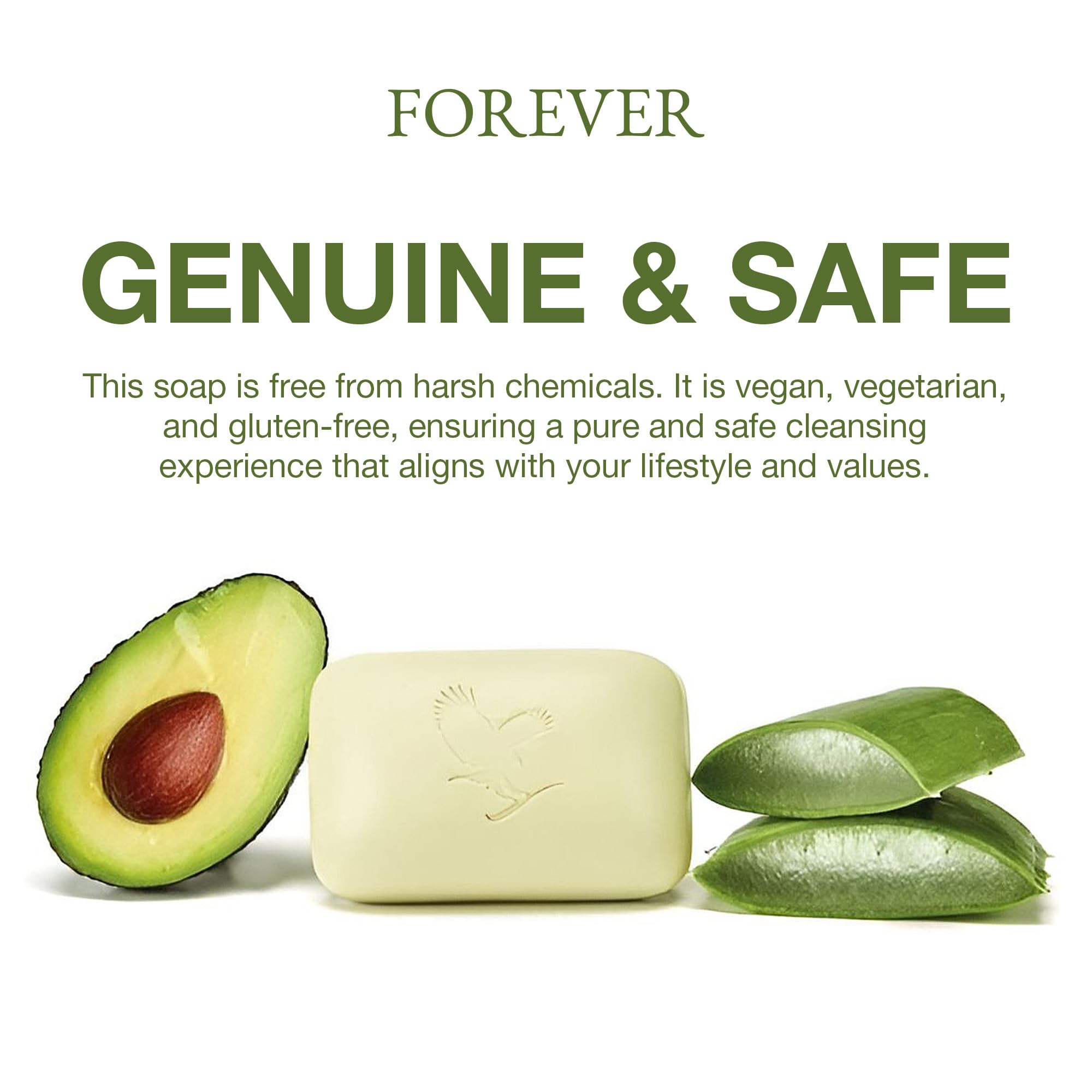 Forever Living Aloe Avocado Face & Body Soap – Gentle Cleansing with Fresh Citrus, Pack of 3