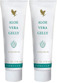 Forever Living Aloe Vera Gelly – Pure Aloe Gel for Skin, Fast-Absorbing & Non-Staining (4 fl oz x2) – Vegan & Gluten-Free