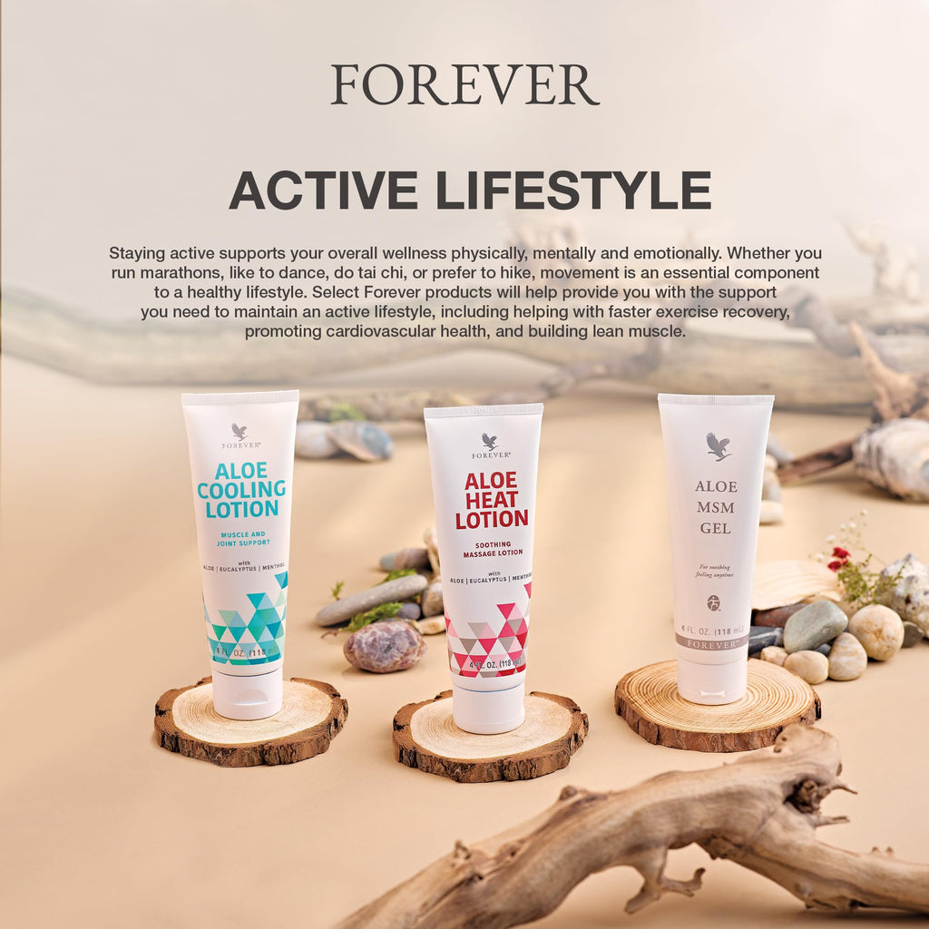 Forever Living Aloe Heat Lotion with Menthol & Eucalyptus – Soothing, Nourishing & Vegan-Friendly (4 fl oz)