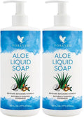 Forever Living Aloe Liquid Soap – Gentle Cleansing with Aloe Vera, Jojoba & Argan Oil | Gluten-Free & Vegan | 16 fl oz x2