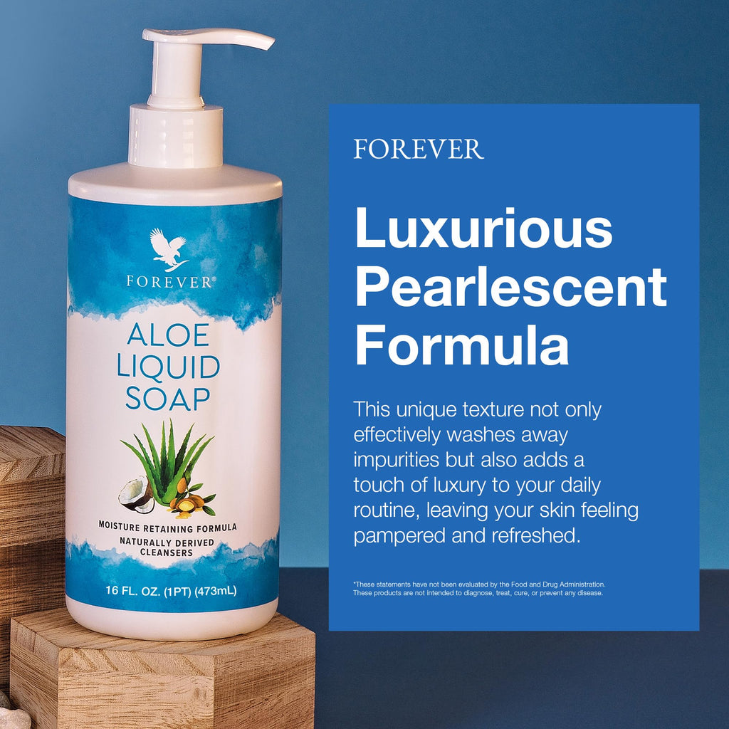 Forever Living Aloe Liquid Soap – Gentle Cleansing with Aloe Vera, Jojoba & Argan Oil | Gluten-Free & Vegan | 16 fl oz x2
