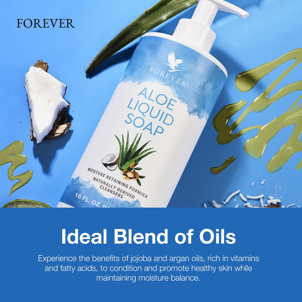 Forever Living Aloe Liquid Soap – Gentle Cleansing with Aloe Vera, Jojoba & Argan Oil | Gluten-Free & Vegan | 16 fl oz x2