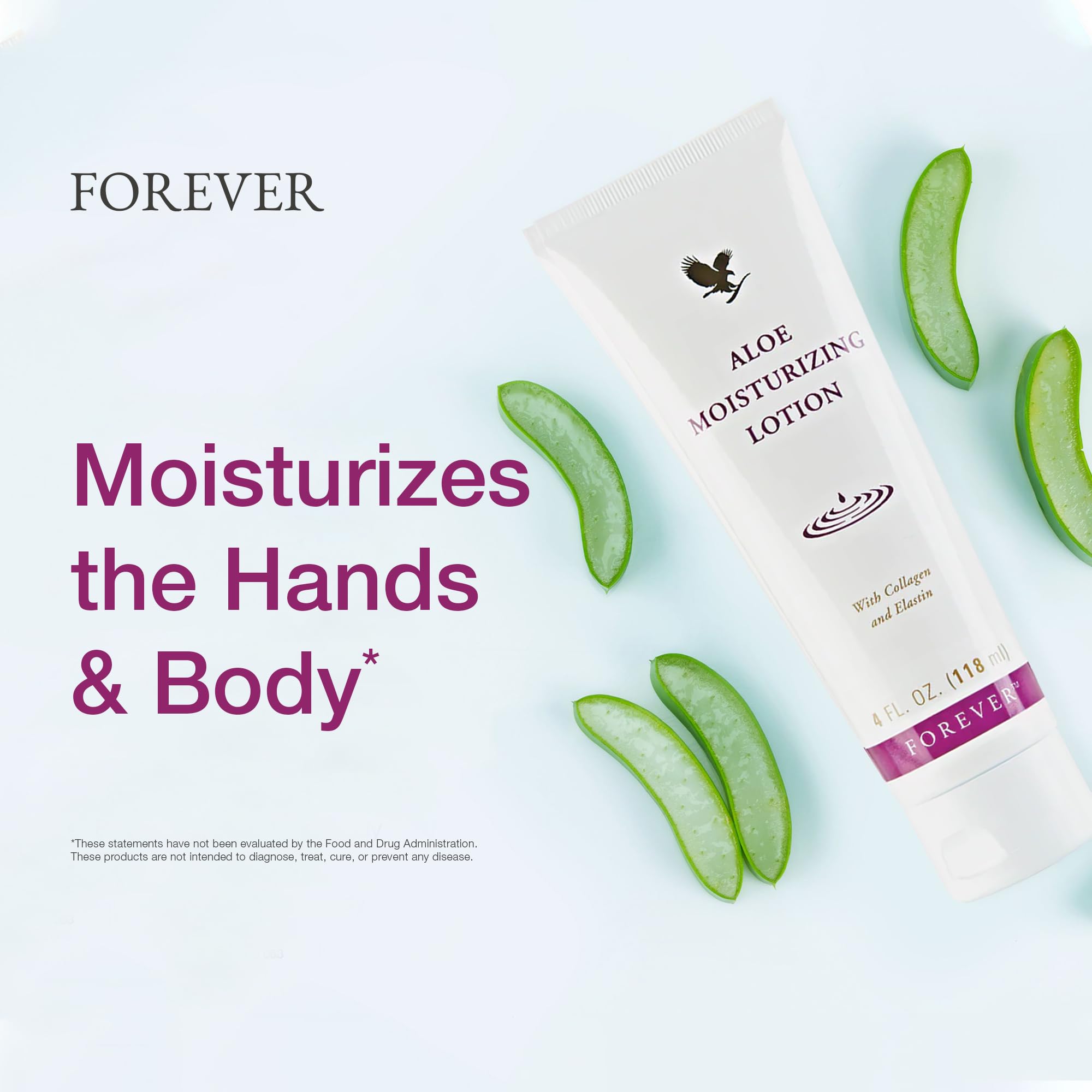 Forever Living Aloe Moisturizing Lotion – Deep Hydration with Aloe Vera, Collagen & Elastin | 4 fl oz