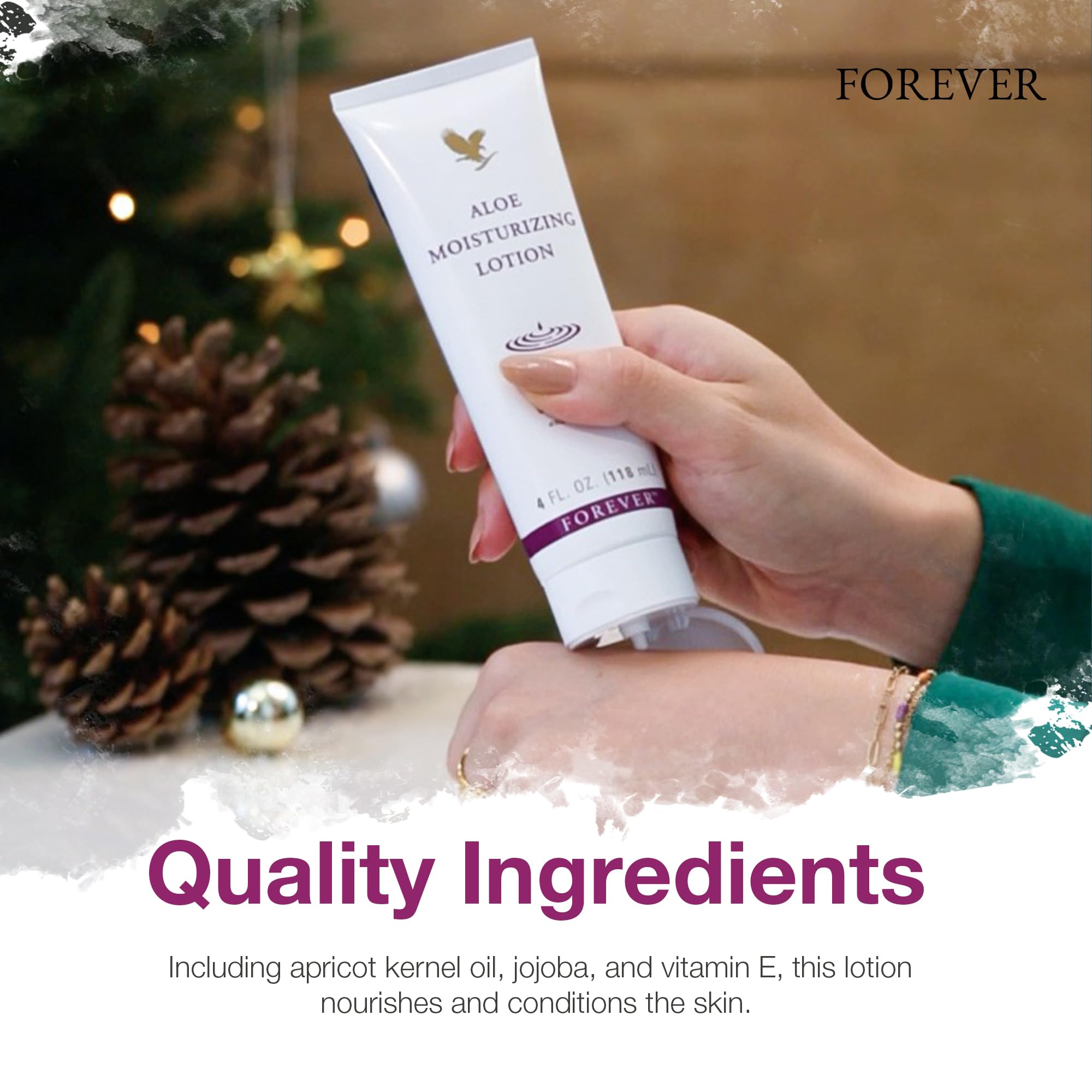 Forever Living Aloe Moisturizing Lotion – Deep Hydration with Aloe Vera, Collagen & Elastin | 4 fl oz