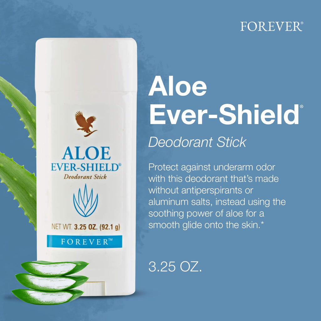 Forever Living Aloe Ever-Shield Aluminum-Free Deodorant - Soothing Aloe for Sensitive Skin, 3.25 oz Stick (Pack of 3)