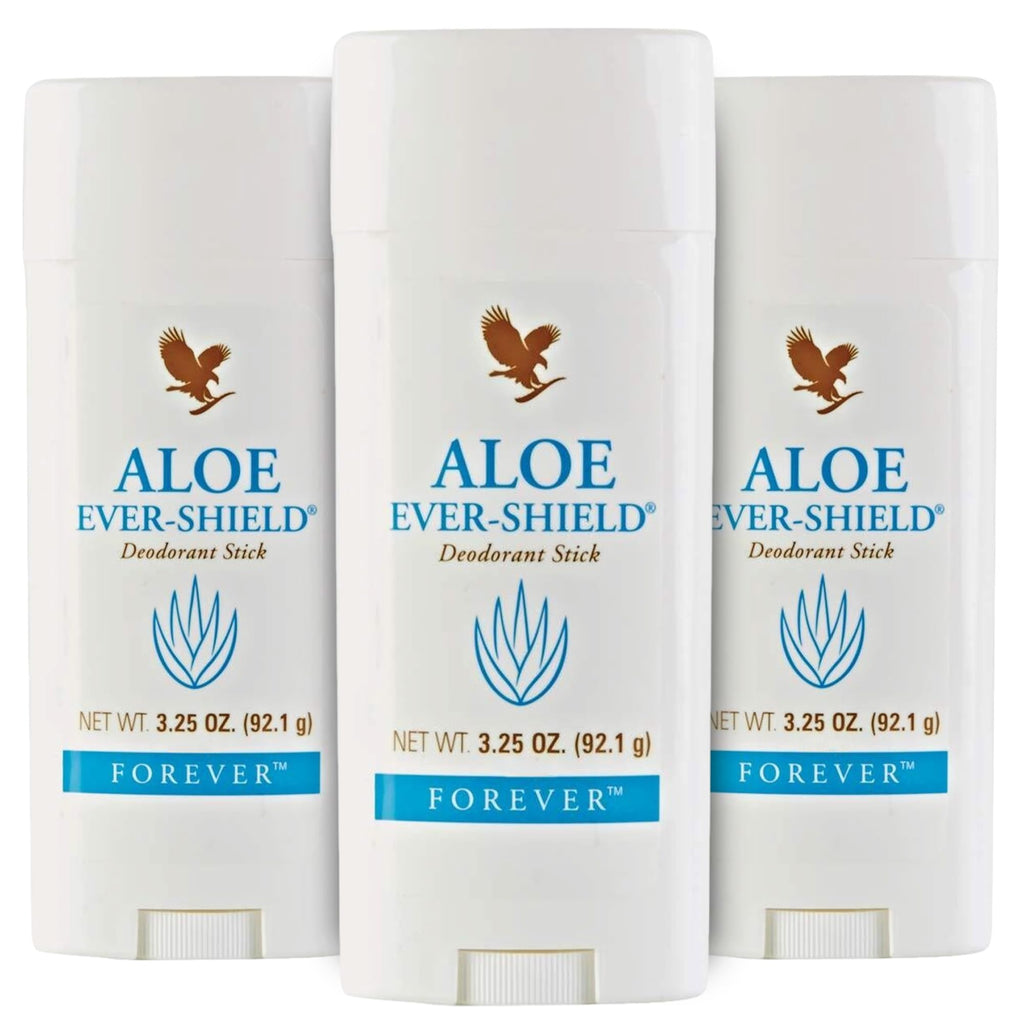 Forever Living Aloe Ever-Shield Aluminum-Free Deodorant - Soothing Aloe for Sensitive Skin, 3.25 oz Stick (Pack of 3)