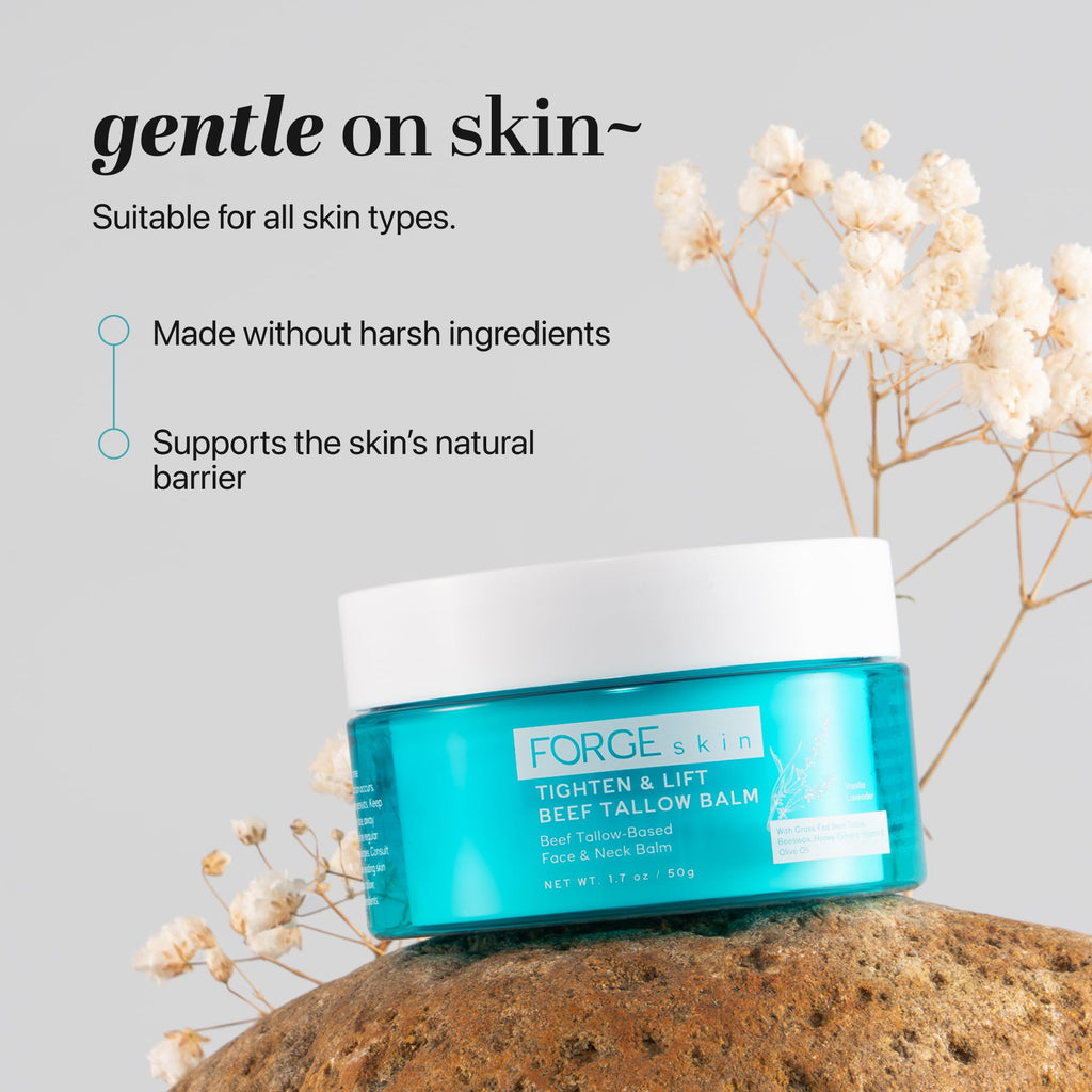 Forge Skin Tighten & Lift Balm for Women – Beef Tallow & Honey Moisturizer (1.7 oz)