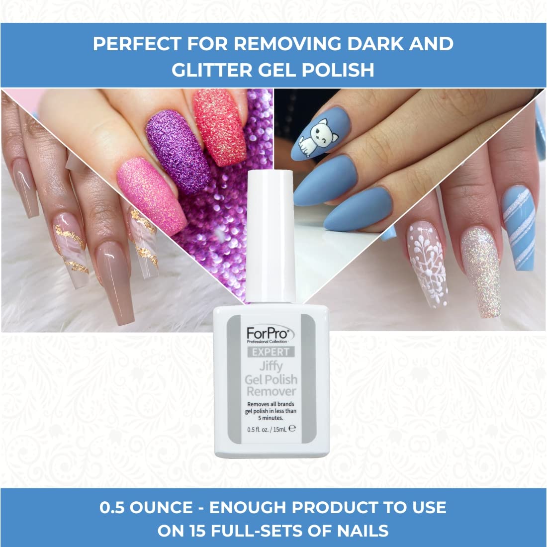 ForPro Expert Jiffy Gel Polish Remover | Quick Gel Removal Under 5 Minutes | No Foil or Soaking Needed | 0.5 Fl Oz