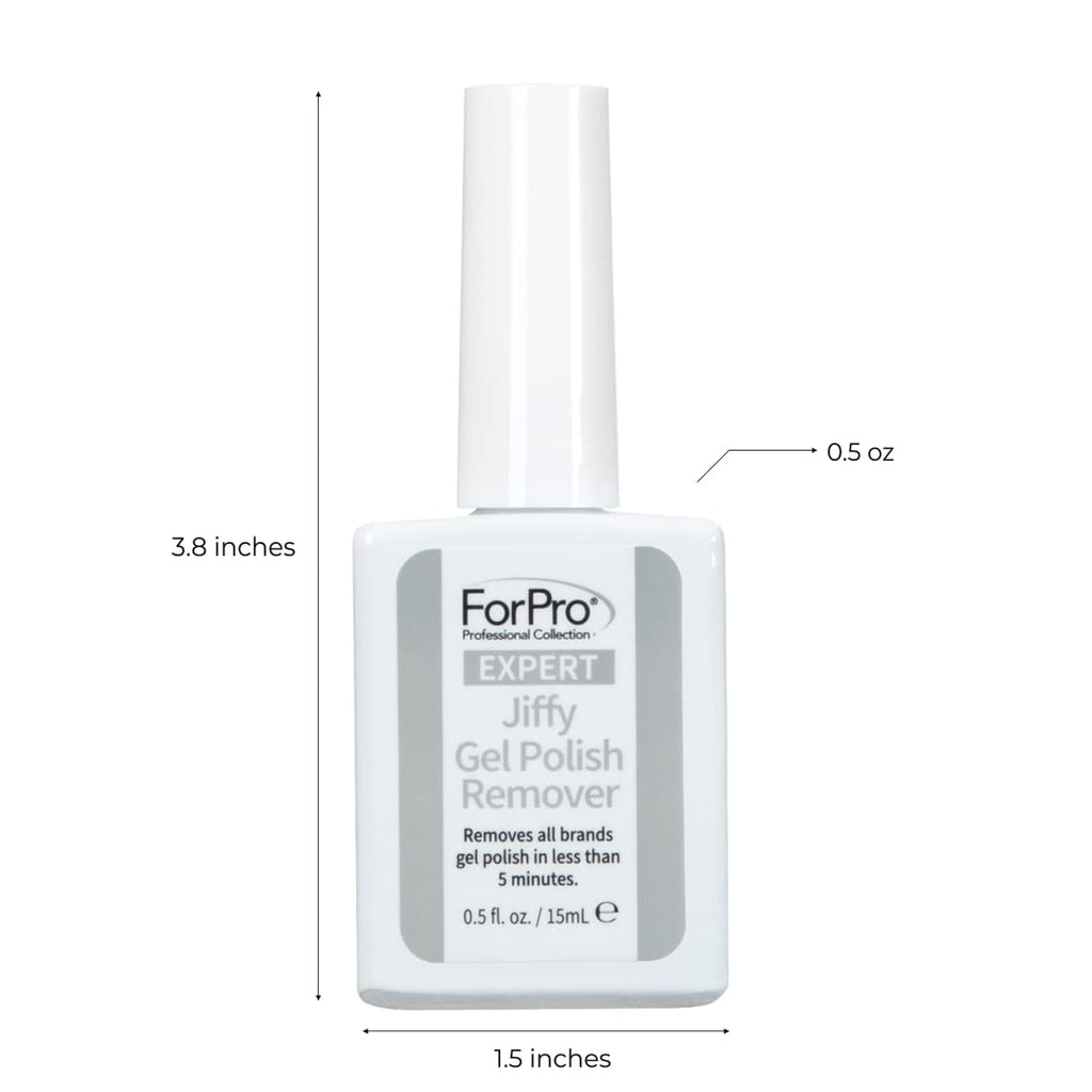 ForPro Expert Jiffy Gel Polish Remover | Quick Gel Removal Under 5 Minutes | No Foil or Soaking Needed | 0.5 Fl Oz