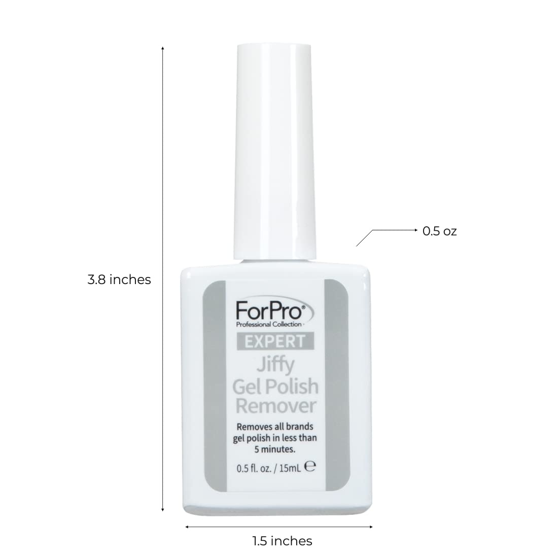 ForPro Expert Jiffy Gel Polish Remover | Quick Gel Removal Under 5 Minutes | No Foil or Soaking Needed | 0.5 Fl Oz