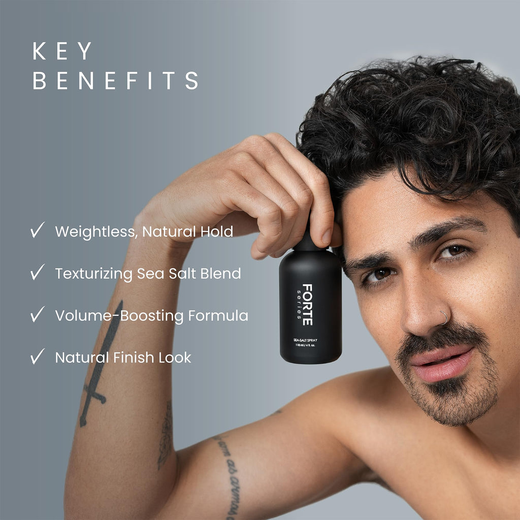 Alex Costa Sea-Salt Spray by Forte Series – Beachy Volume for Men, 4 oz