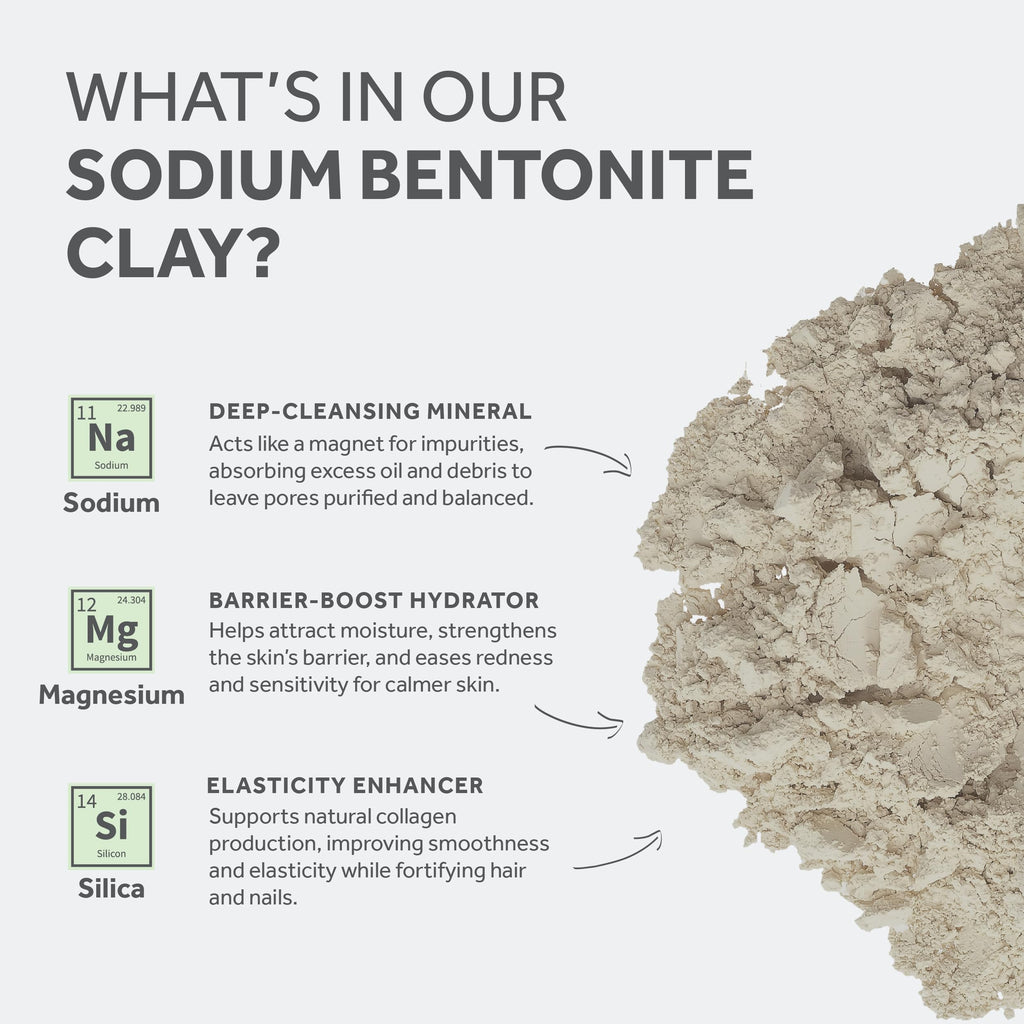 FOSSIL POWER Bentonite Clay Powder 2 lb – Pure, Food Grade DIY Skincare