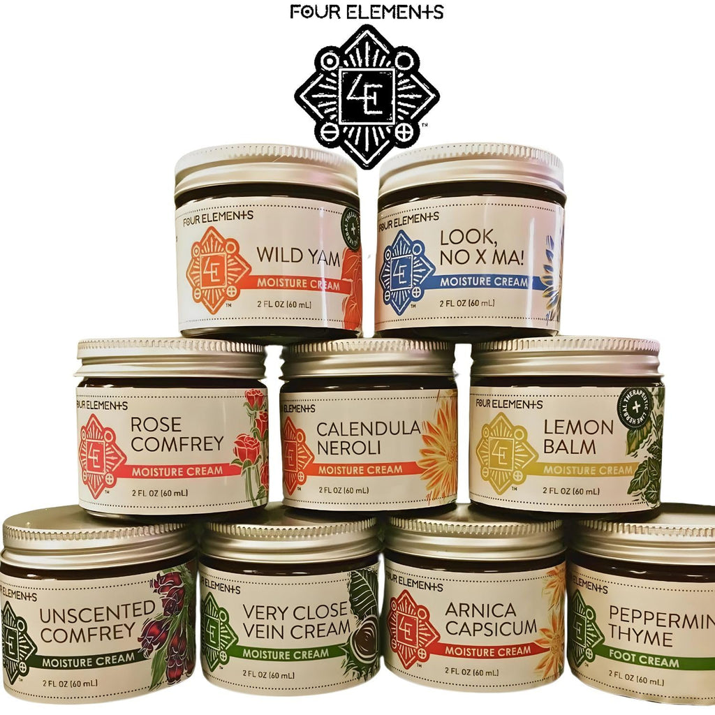 Four Elements 4E Lemon Balm Face Moisturizer Cream – 2 oz | Organic Lemon Balm, Chamomile, Shea Butter & Vitamin E