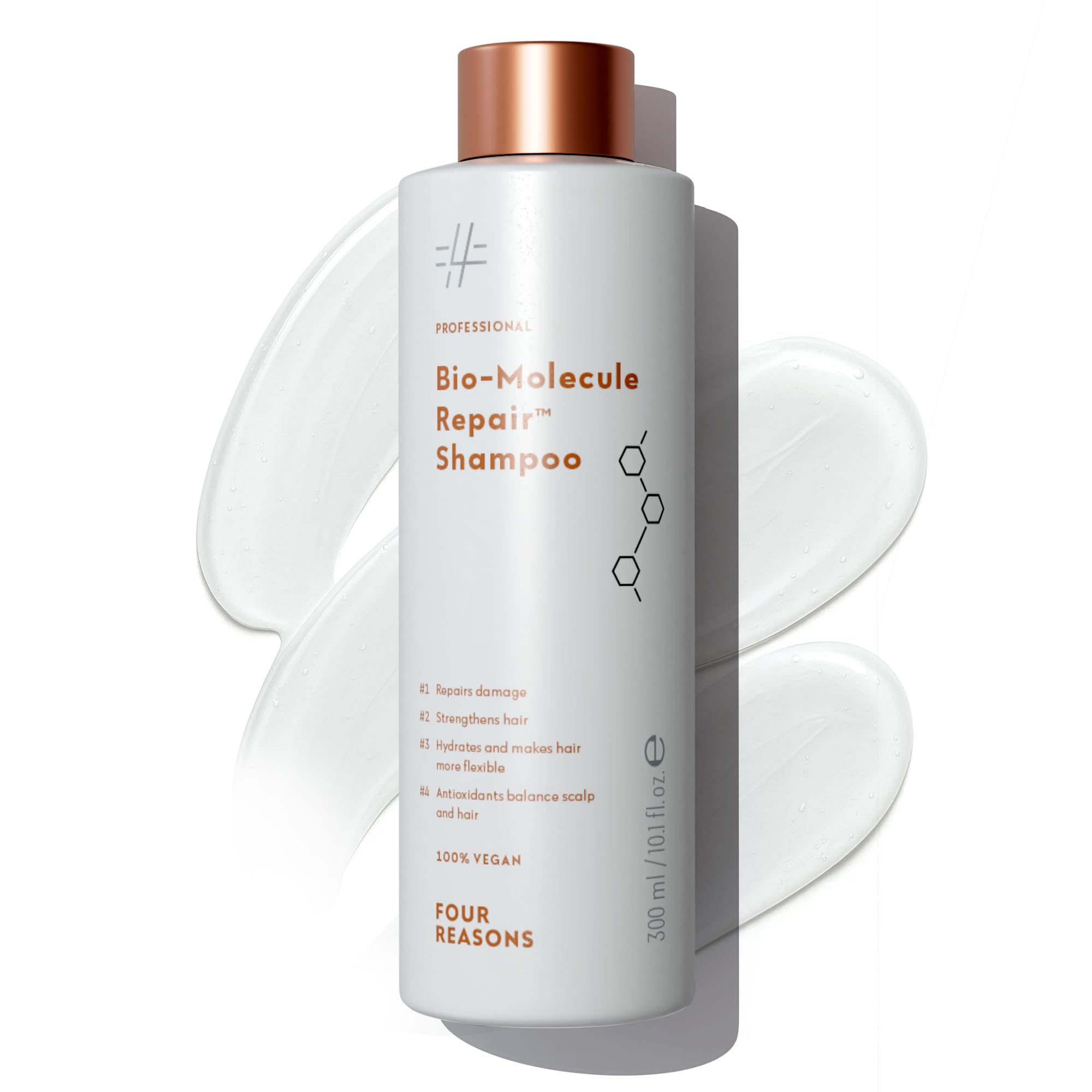 FOUR REASONS Bio-Molecule Bond Repair Shampoo for Color Treated Hair – Moisturizing, Strengthening & Anti-Frizz