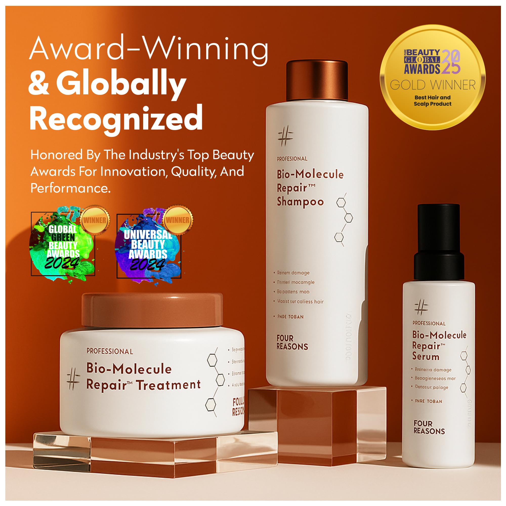 FOUR REASONS Bio-Molecule Repair Hydrating Serum | Bond Repair & Anti-Frizz – 3.4 fl oz