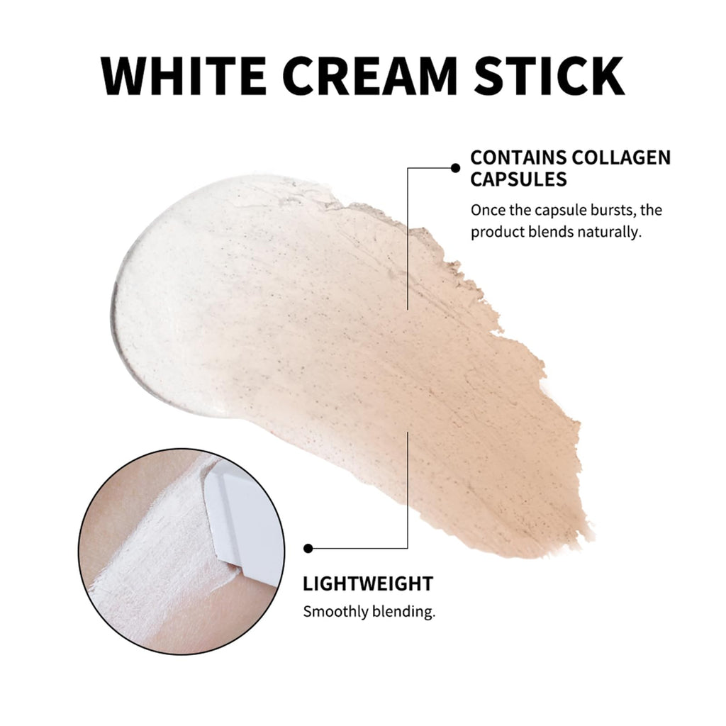 Fovcos Blanc Cover Cream Stick – Color-Changing Foundation with Pore Blur & Hydration