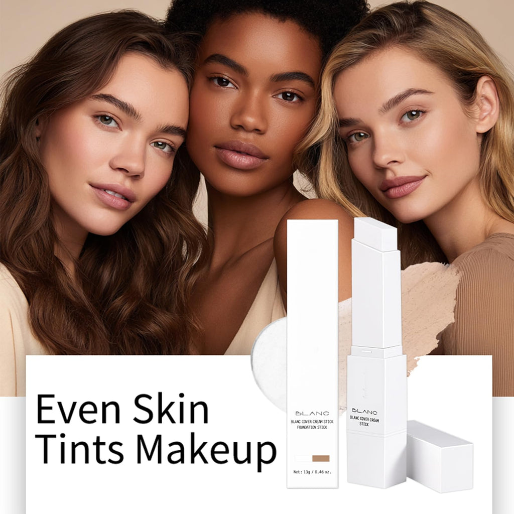 Fovcos Double-head Blanc Cover Cream Stick (Tan) – Color-Changing Foundation & Pore Blurring