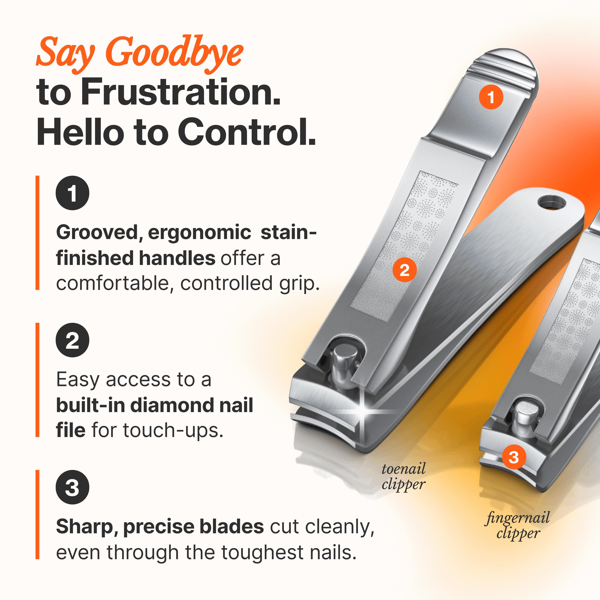 Fox Medical Equipment Professional Nail Clippers Set – Ultra-Sharp Surgical-Grade Stainless Steel, Ergonomic Grip & Lifetime Warranty