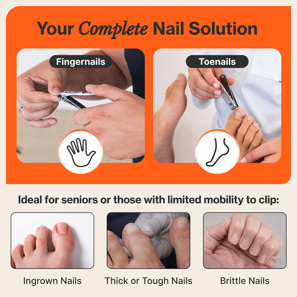 Fox Medical Equipment Professional Nail Clippers Set – Ultra-Sharp Surgical-Grade Stainless Steel, Ergonomic Grip & Lifetime Warranty