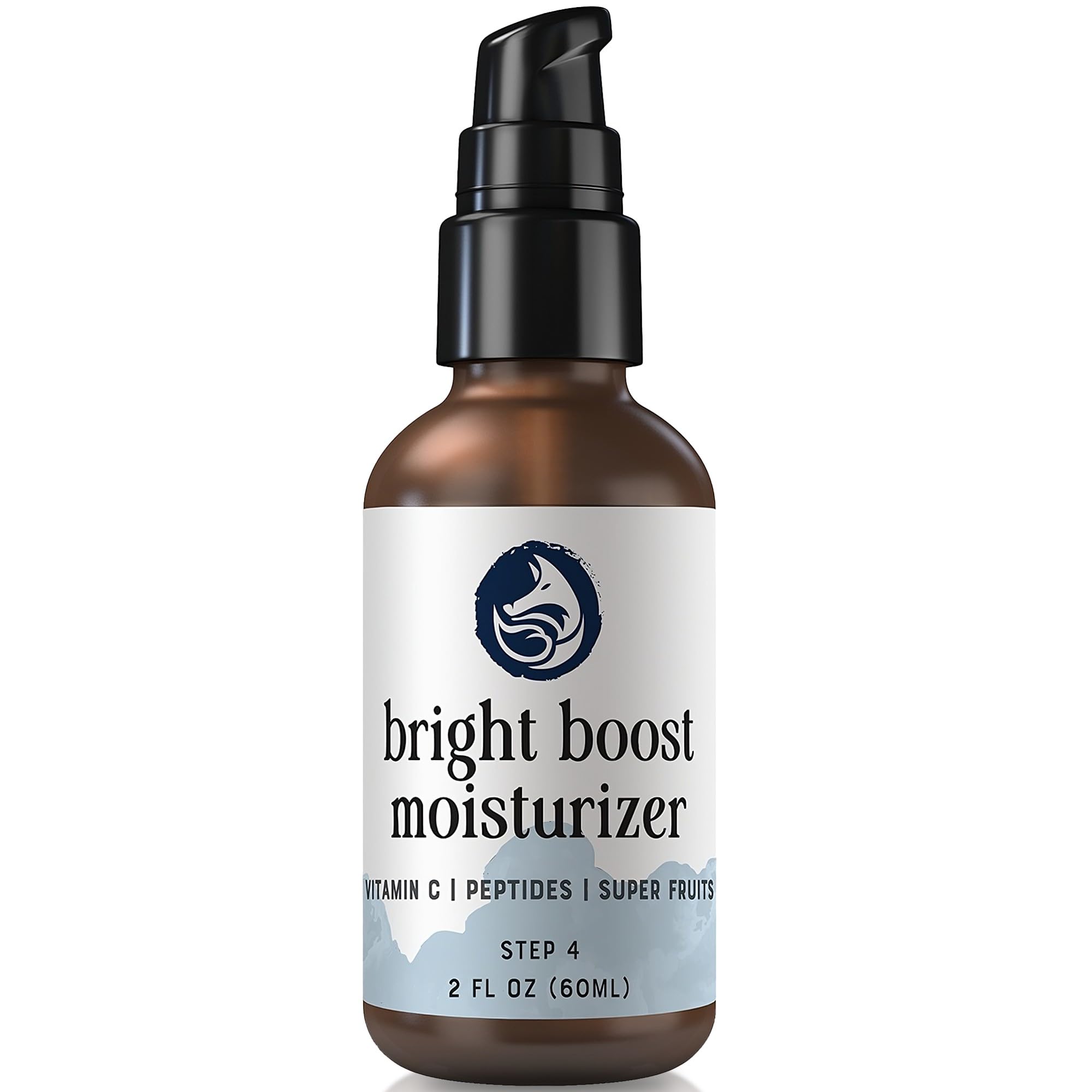 Foxbrim Naturals Bright Boost 7 Superfruits Peptide Moisturizer with Vitamin C | Fragrance-Free, 2oz
