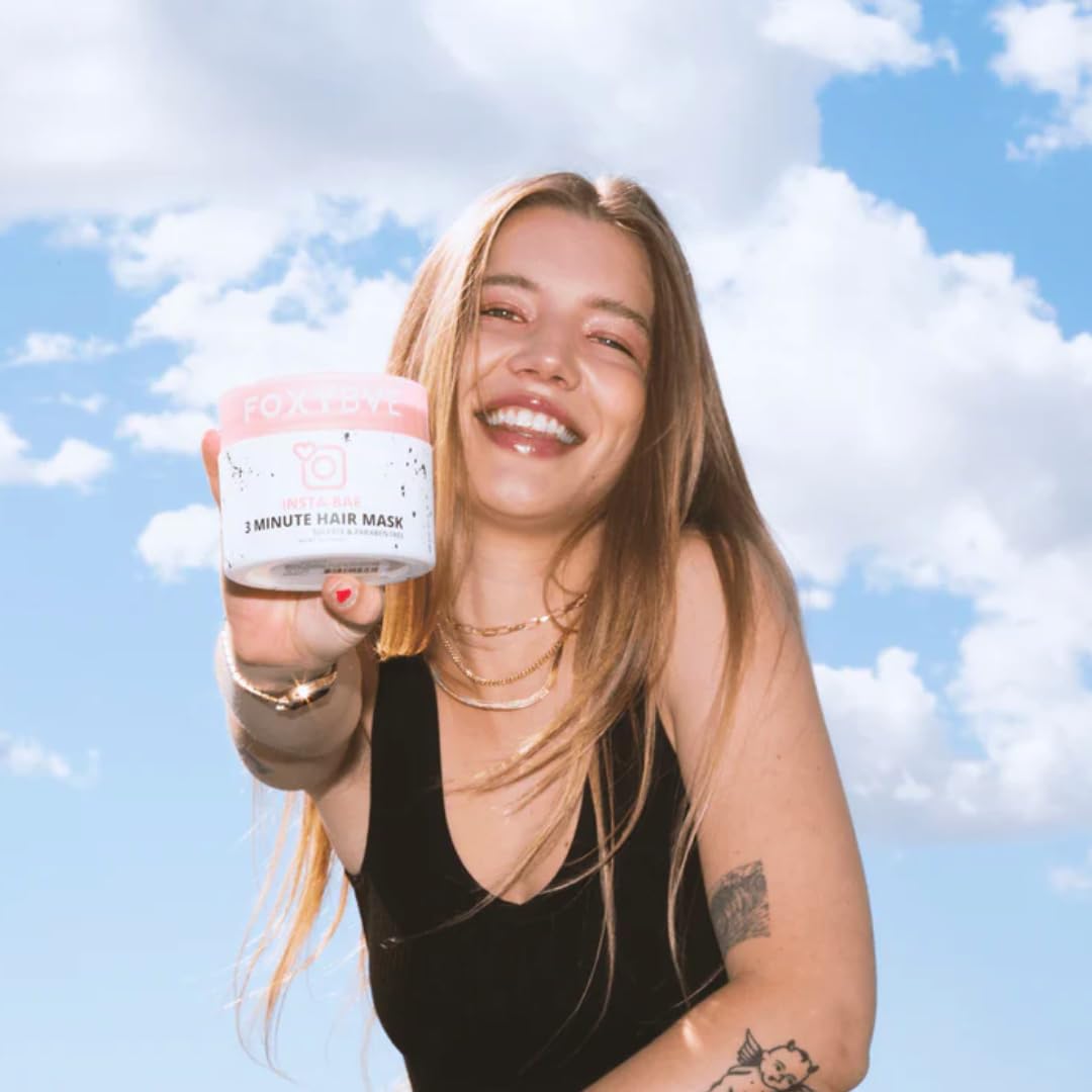 FoxyBae 3-Minute Hair Mask with Biotin | Deep Conditioning for Dry, Damaged Hair | Insta-Bae 7 oz