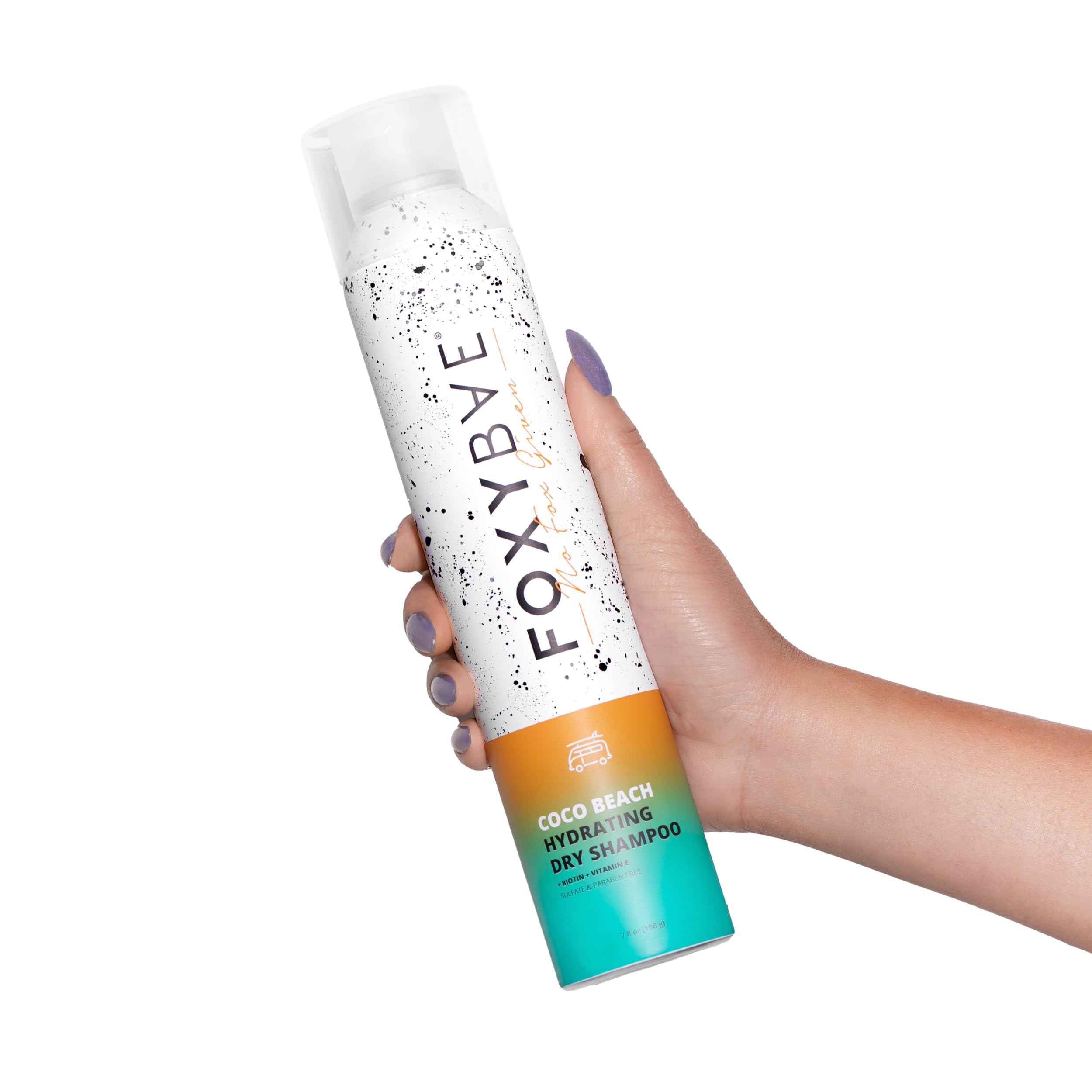 FoxyBae Hydrating Dry Shampoo Spray - Waterless Biotin & Vitamin E, Coconut Scent Coco Beach 7 oz