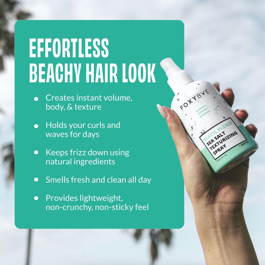 FoxyBae Sea Salt Spray with Biotin - Texture, Volume & Thickening (8 oz)