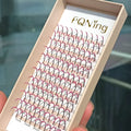FQNing Glitter Lash Extensions Pink Sparkle Spike – 11-16mm, 0.20D, 120pcs