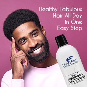 FRAGFRE 2 in 1 Shampoo and Conditioner 12 oz – Fragrance-Free, Sulfate-Free, Color-Safe for Short to Medium Hair