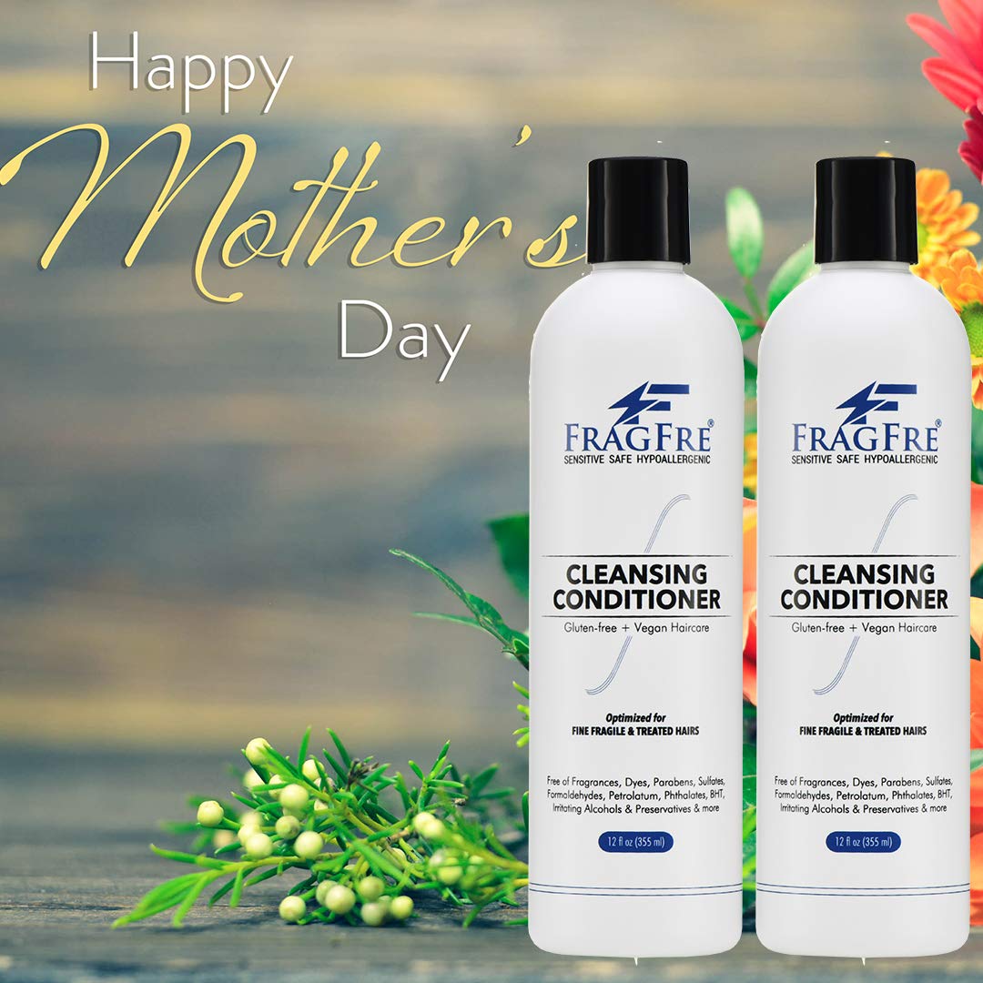 FRAGFRE Cleansing Conditioner for Fine Hair – 2-Pack Gift Set | Sulfate Free & Fragrance Free