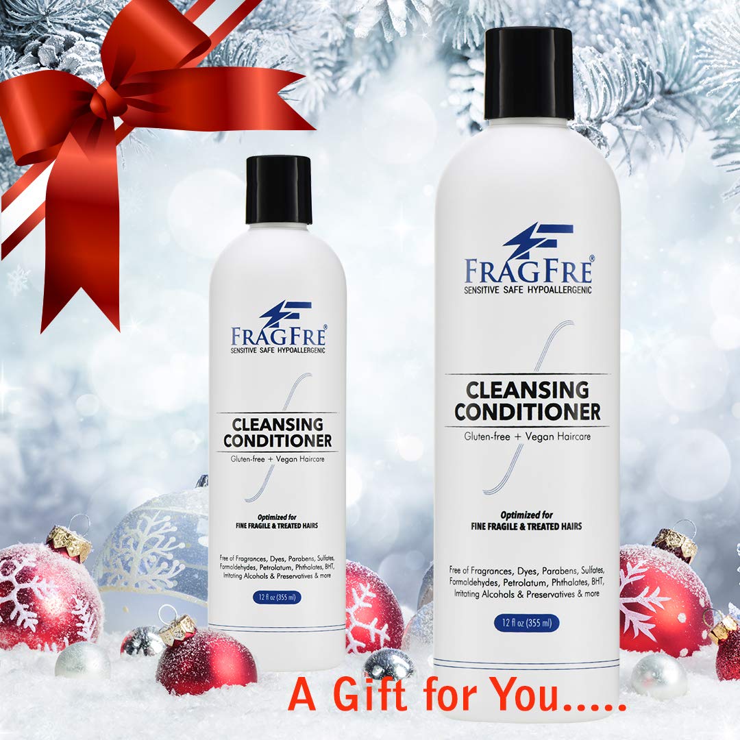 FRAGFRE Cleansing Conditioner for Fine Hair – 2-Pack Gift Set | Sulfate Free & Fragrance Free