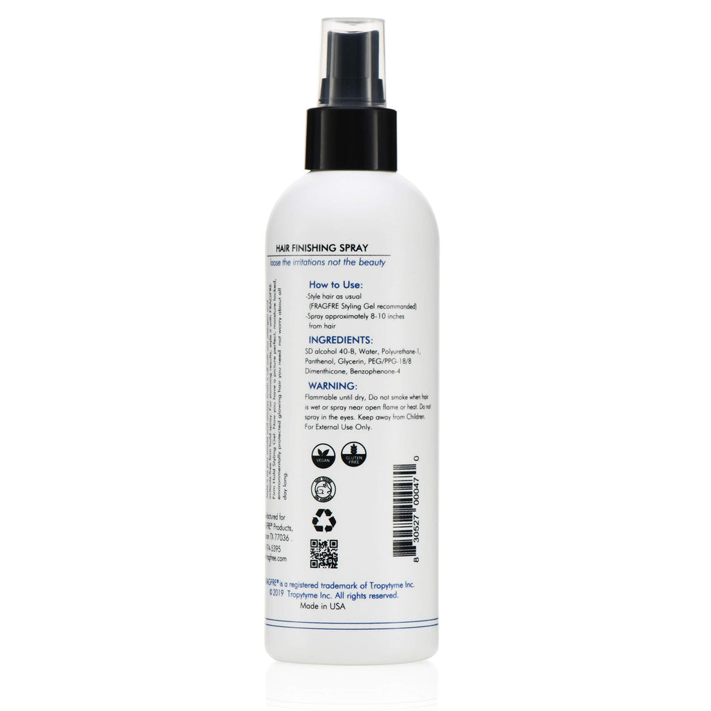 FRAGFRE Hair Finishing Spray – Fragrance-Free, Hypoallergenic, 8 oz