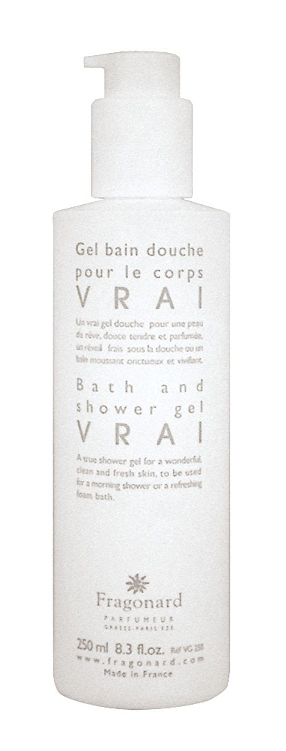 Fragonard Vrai Bath & Shower Gel – 250 ml | Bergamot, Verbena & Jasmine