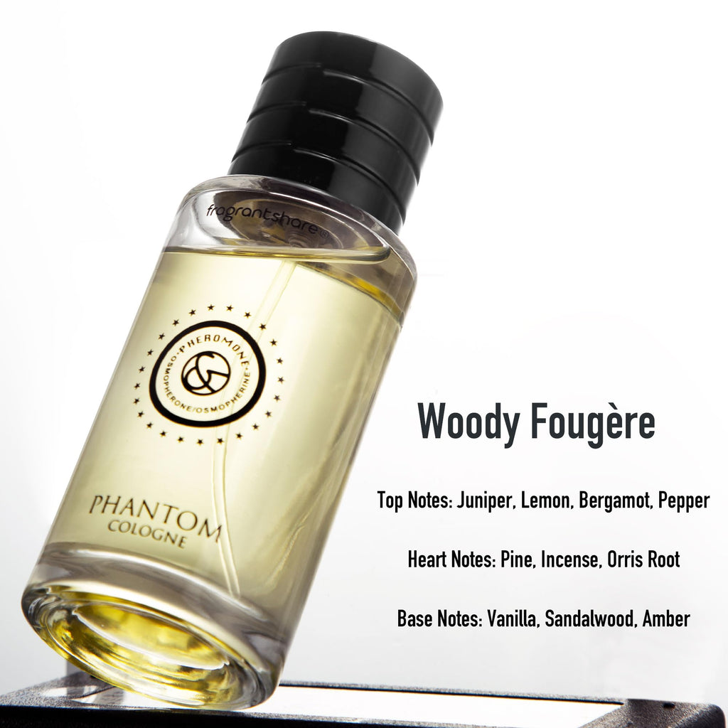 FragrantShare Phantom Men’s Cologne – Pheromone Perfume, Woody Aromatic, 50 mL