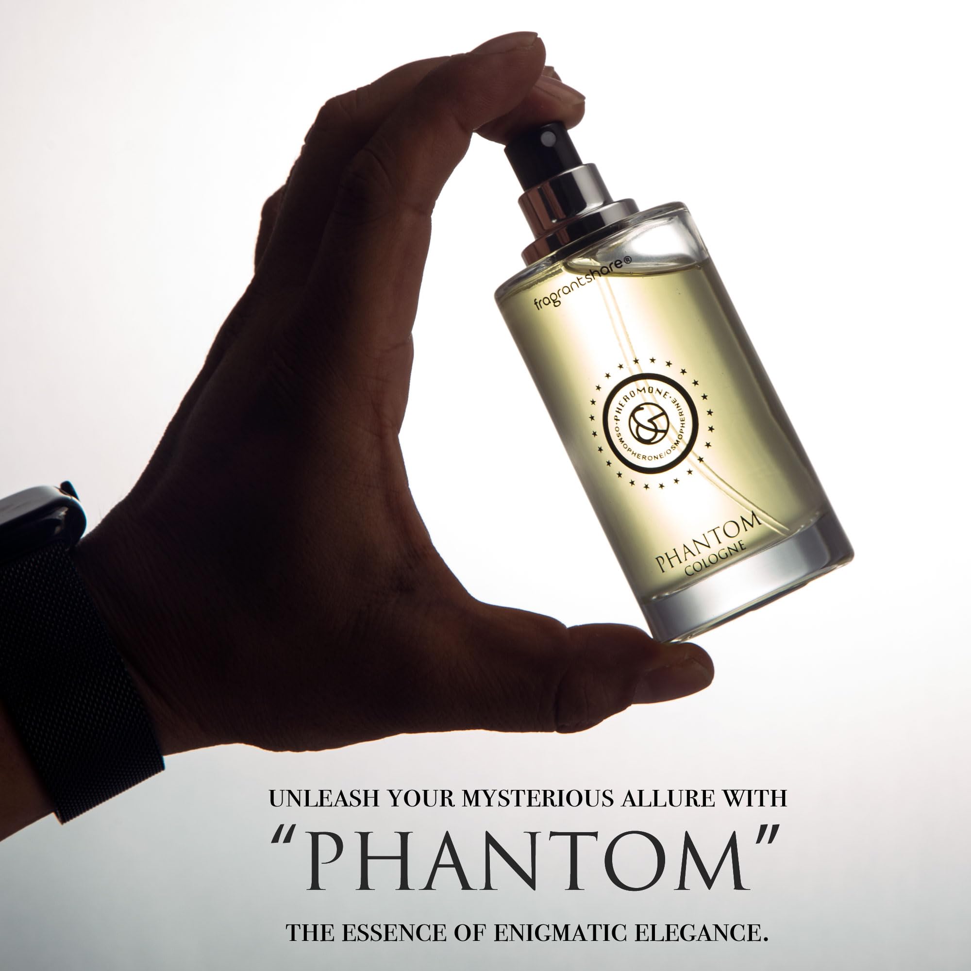 FragrantShare Phantom Men’s Cologne – Pheromone Perfume, Woody Aromatic, 50 mL