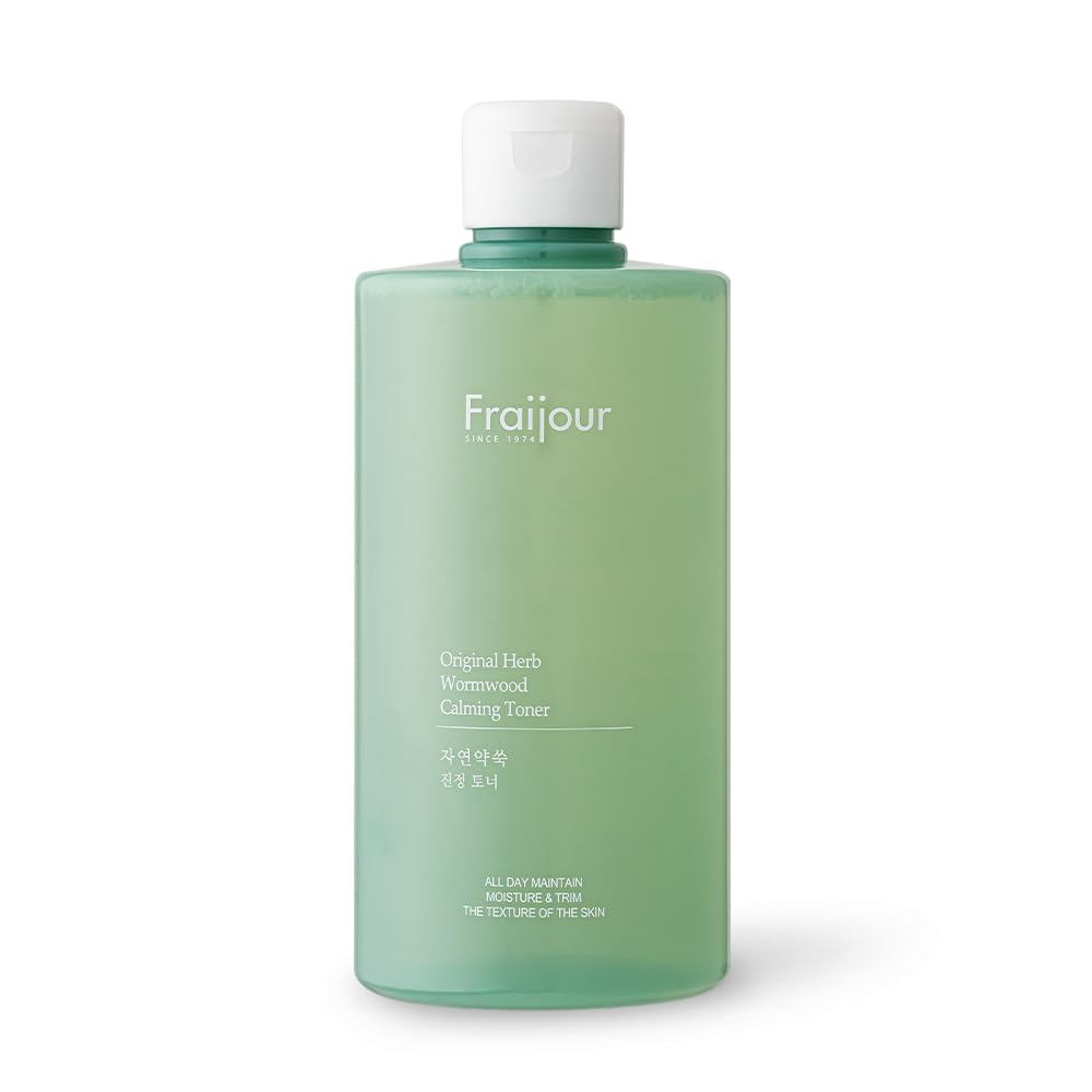 Fraijour Herb Wormwood Calming Toner – Korean AHA/BHA Exfoliating Toner for Sensitive, Oily & Acne-Prone Skin, 16.9 oz