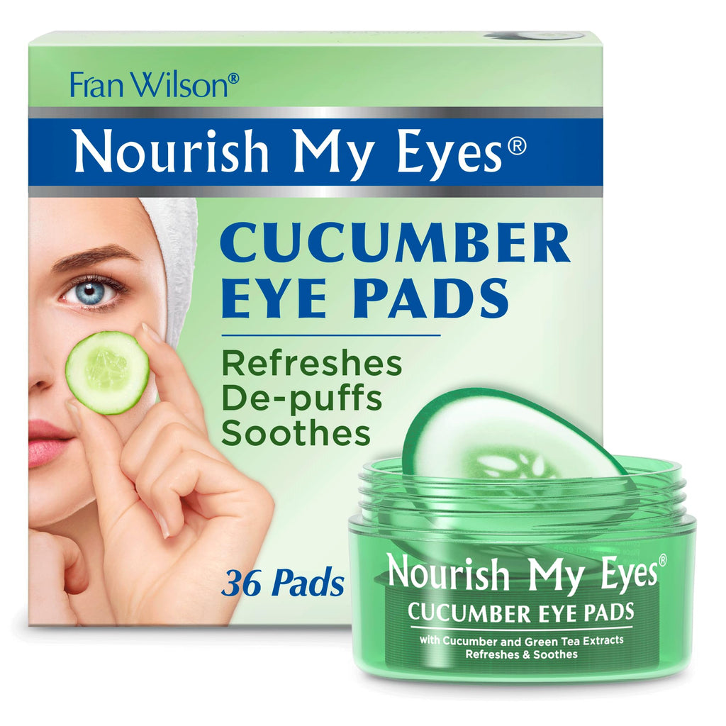 Fran Wilson Nourish My Eyes Cucumber Eye Pads – Pack of 12 (36 total) for Gentle Eye Care