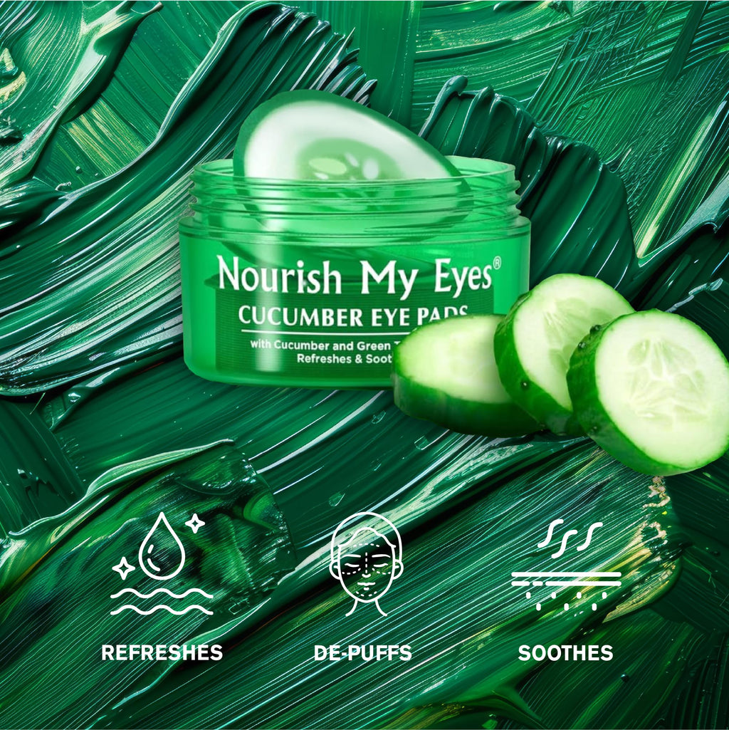 Fran Wilson Nourish My Eyes Cucumber Eye Pads – Pack of 12 (36 total) for Gentle Eye Care